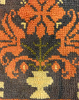 Antique Swedish Floral Pile Rug. A piece of genuine antique woven carpet art sold at Santa Barbara Design Center Rugs and More.