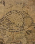 27167 Antique Belgium tapestry with condition issues