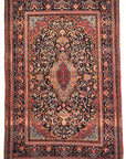 Antique Persian Kashan with Flower Medallion