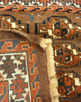 Antique Yomud Chuval Bagface from Turkestan. A piece of genuine authentic woven carpet art sold by Santa Barbara Design Center, Rugs and More.