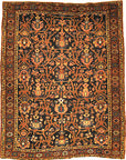 Antique Heriz Rug with a Unique Field. A piece of genuine authentic woven carpet art sold by the Santa Barbara Design Center, Rugs and More.