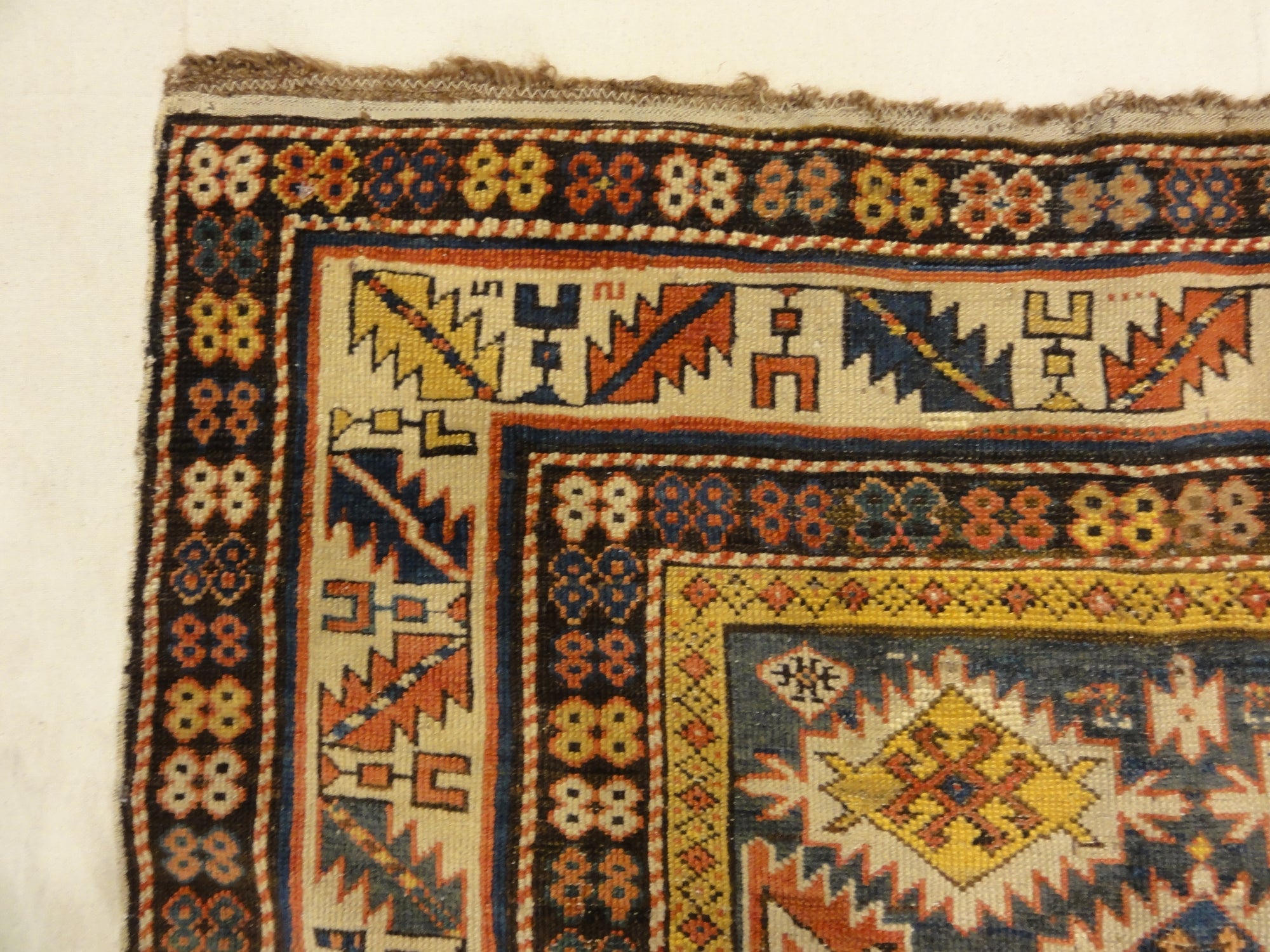 Antique Shirvan Runner Rug. A piece of authentic antique genuine woven carpet art sold by Santa Barbara Design Center, Rugs and More.