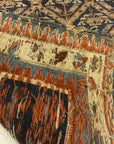 Antique Soumakh Herati Rug. A piece of antique woven carpet art sold at Santa Barbara Design Center Rugs and More in Santa Barbara, California.