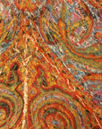 Antique Finest 1700s Persian Pashmina Kashmiri Shawl. Antique woven carpet art sold by Santa Barbara Design Center Rugs and More in Santa Barbara California