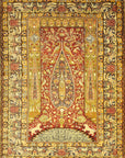 Fine Antique Kayseri Enscribed Tree of Life with Mythical Animals. A piece of authentic woven carpet art sold by Santa Barbara Design Center, Rugs and More.