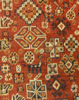 Antique Persian Qashqai Rug. A piece of genuine woven carpet art sold by the Santa Barbara Design Center, Rugs and More in Santa Barbara, California.