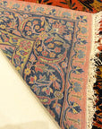 Antique Sultan's Head Silk Meditation Rug: Garden Of Paradise