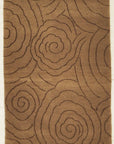 Wool and Silk Brown Swirl Rug rugs and more oriental carpet 45235-