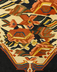 30087 Antique Persian Finest Silk Bijar Kelim with multiple color Silk Foundation