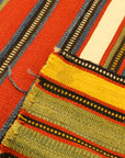 30639 Rare Antique Silk Stripe Jajim