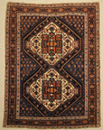 Antique Persian Afshar Medallion Botteh Genuine Woven Carpet Art Authentic Intricate Santa Barbara Design Center Rugs and More