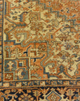 Antique Heriz Rug. A piece of genuine authentic antique woven carpet art sold by the Santa Barbara Design Center, Rugs and More.