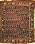 Antique Afshar Traditional Boteh Rug. A piece of genuine authentic antique woven carpet art sold by Santa Barbara Design Center, Rugs and More.