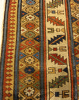 Antique Early 19th Century Shirvan Runner Rug. A piece of genuine authentic woven carpet art sold by the Santa Barbara Design Center Rugs and More.