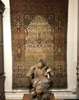 Antique Mohtasham Kashan Tree of Life Rug