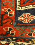 Amazing Caucasian Shirvan Baku Rug. An antique piece of woven carpet art sold by the Santa Barbara Design Center Rugs and More in Santa Barbara, California.