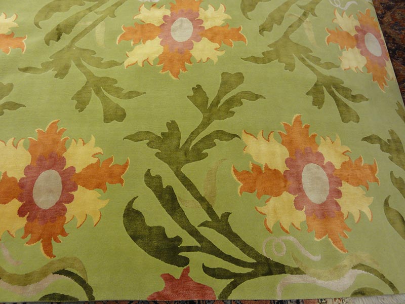 31395 Floral Wool & Silk Tibetan