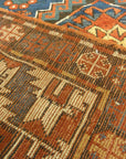 30530 Antique Kazak Rug Circa 1880