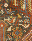30244 Antique Persian Khamseh Chicken Rug
