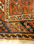 Antique Handwoven Persian Afshar Botteh. A piece of genuine, intricate woven carpet art sold by Santa Barbara Design Center Rugs and More.