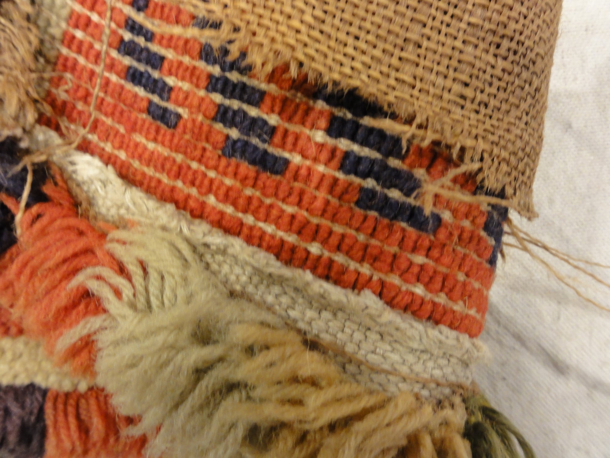 Antique Swedish Floral Pile Rug. A piece of genuine antique woven carpet art sold at Santa Barbara Design Center Rugs and More.