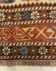 Antique Caucasian Shirvan Botteh Motif. Antique piece of woven carpet art sold by the Santa Barbara Design Center, Rugs and More in Santa Barbara, CA