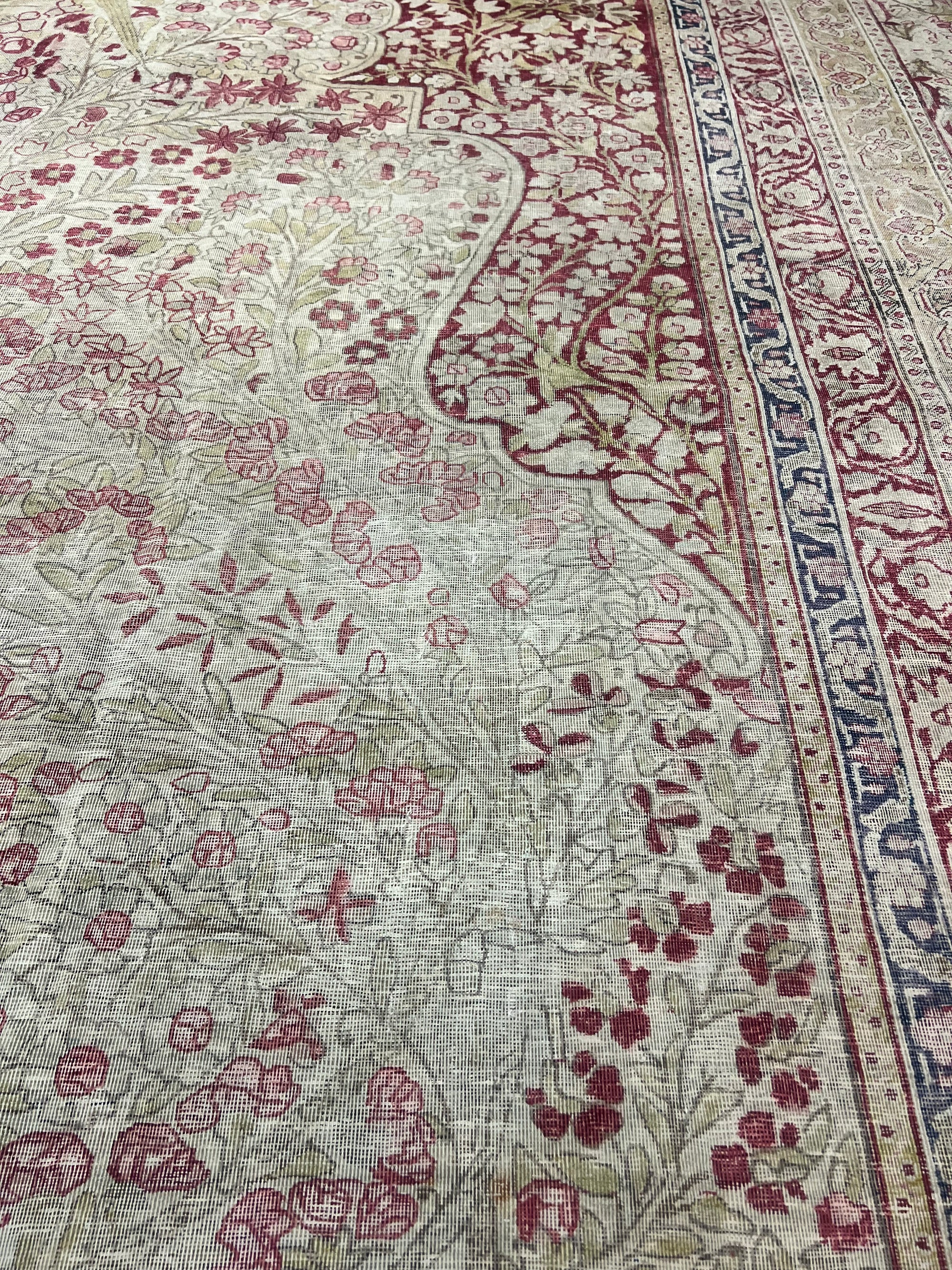 28328 Antique unique Kermanshah with the largest meditation design woven ca.1860