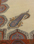 Antique Kashmiri Wool and Silk Pashmina circa 1700s. A piece of woven wool and silk art sold by Santa Barbara Design Center Rugs and More in Santa Barbara.