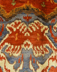 30391 Indian Saree Silk Red Patterned Rug