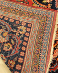 30099 Antique Persian Kashan with Flower Medallion