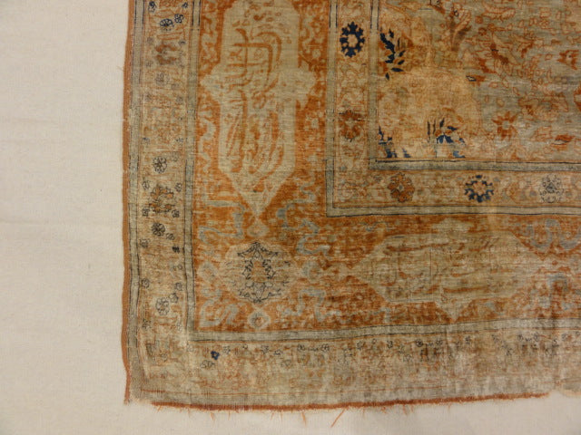 Rare 1800s Classical Silk Tabriz from Northwest Persia 30033
