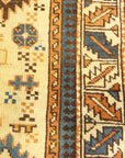 30491 Antique CAucasian Leshgi Star Rug Circa 1880s