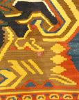 30087 Antique Persian Finest Silk Bijar Kelim with multiple color Silk Foundation
