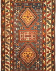 Good Quality Antique Kazak Rug from Early 19th Century. A piece of genuine authentic antique woven carpet art sold by Santa Barbara Design Center.