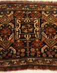 Antique Khamseh Southwest Persian Bagface. A piece of antique woven carpet art sold by Santa Barbara Design Center Rugs and More in Santa Barbara, CA.