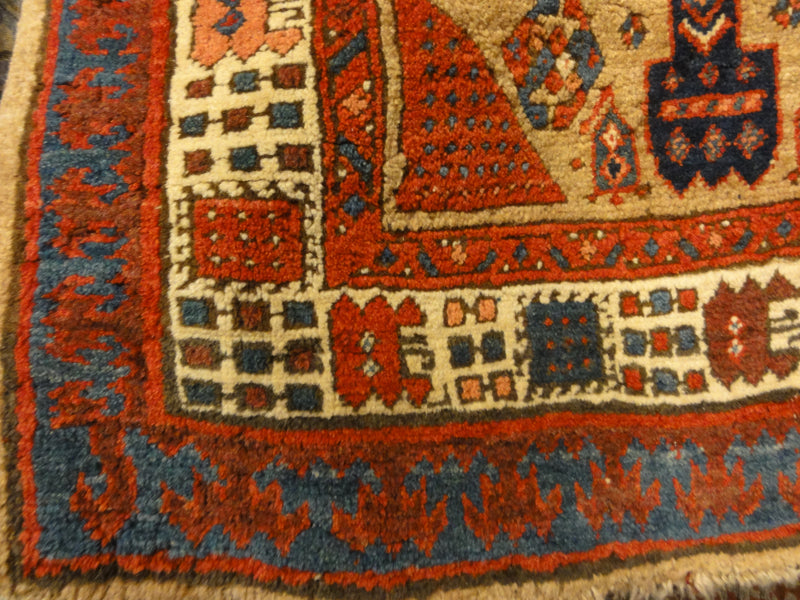 28910 Antique Sarab camel hair collectable rug