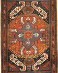 Antique Kazak Kasim Oushak ca 1875. A piece of genuine authentic antique woven carpet art sold by the Santa Barbara Design Center, Rugs and More.