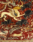 Antique Mughal Indian Emperial Rug. A piece of genuine authentic antique woven carpet art sold by Santa Barbara Design Center, Rugs and More.