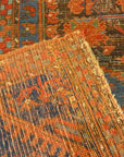 Antique Turkish Kula Rug Circa 1880. A piece of genuine woven carpet art sold by the Santa Barbara Design Center and Rugs and More.
