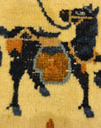 Antique Wool Peking Horse Cover. A piece of genuine antique woven carpet art sold by Santa Barbara Design Center, Rugs and More in Santa Barbara, California