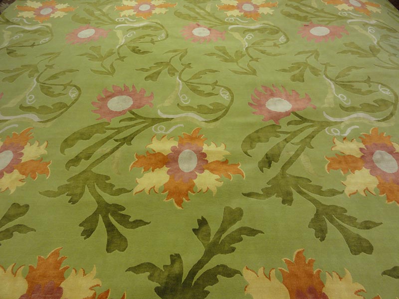 31395 Floral Wool & Silk Tibetan