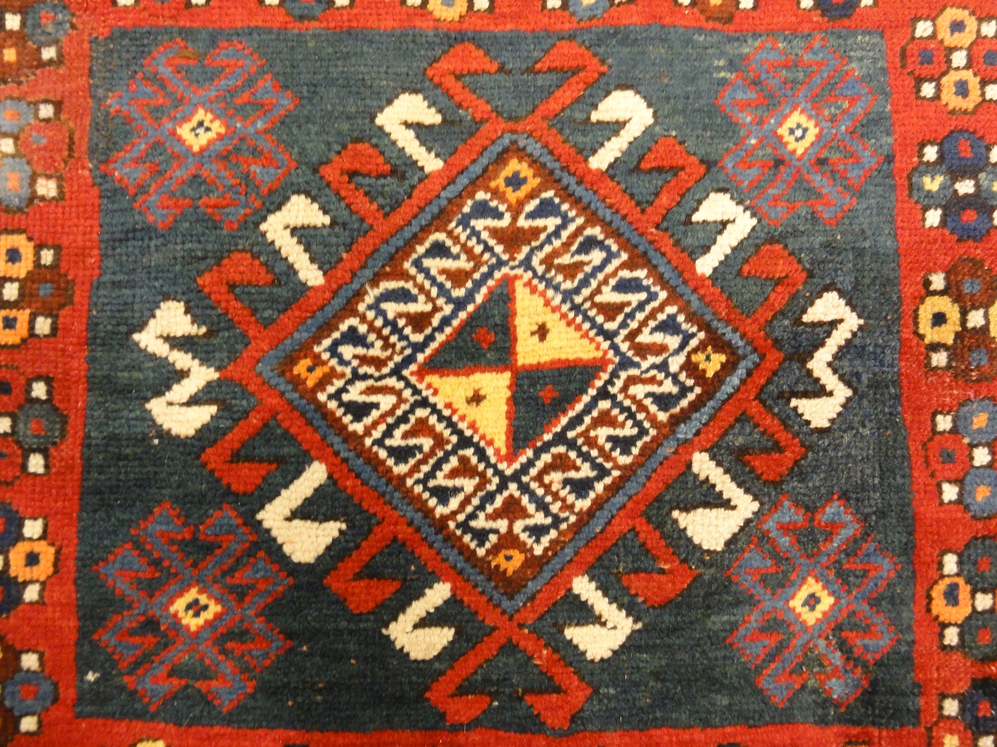 Antique Kazak Double Prayer Rug 30532
