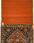 Antique Persian Khamseh Circa 1880. A piece of antique woven carpet art sold by Santa Barbara Design Center, Rugs and More in Santa Barbara, California.