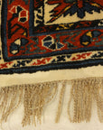 Amazing Caucasian Shirvan Baku Rug. An antique piece of woven carpet art sold by the Santa Barbara Design Center Rugs and More in Santa Barbara, California.