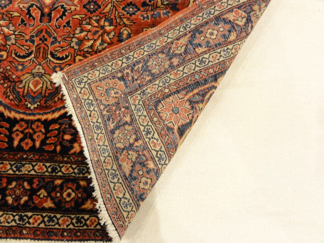 Antique Rare Persian Sarouk Prayer Rug. Genuine woven carpet art. Authentic and intricate design. Santa Barbara Design Center