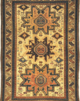 Leshgi Star Rug Circa 1880s. A piece of genuine authentic antique woven carpet art sold by Santa Barbara Design Center, Rugs and More.