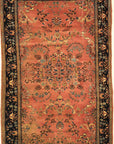 Antique Mohajesan Sarouk Finest Example Of It's Kind. A piece of genuine antique woven carpet art sold by the Santa Barbara Design Center, Rugs and More.