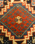 Caucasian Marriage Rug From 1880s. A piece of genuine antique woven carpet art sold by the Santa Barbara Design Center, Rugs and More.