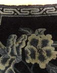 Antique Chinese Chair Cover Natural Dyed Wool. A piece of handmade antique natural dyed woven carpet art sold by Santa Barbara Design Center Rugs and More.
