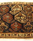Afshar Botteh Bagface circa 1880. A piece of antique woven carpet art sold by Santa Barbara Design Center Rugs and More in Santa Barbara, California.